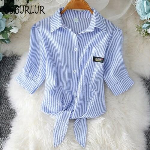 SOBURLUR 2021 Summer Loose Casual Womens T-shirts Plussize T shirt Crop Tops Woman Clothes LGirls Lady Tunics BF Korean Style