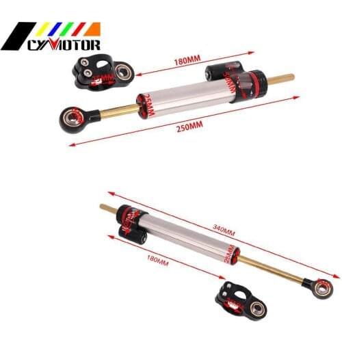Motorcycle CNC Universal Machined Anodised Steering Damper Stabilizer For Kawasaki Z750 Z800 Z1000 ER6N Yamaha R3 BMW