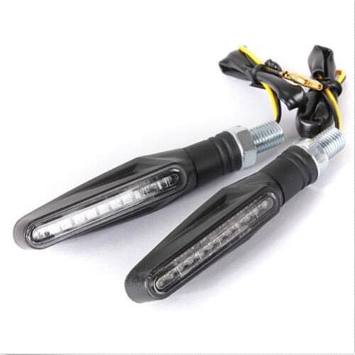 1PC Hot Sale Universal Motorcycle Turn Signal Light Amber And Blue Color 12 LED SMD Indicator Blinker Flash Bike Lamp
