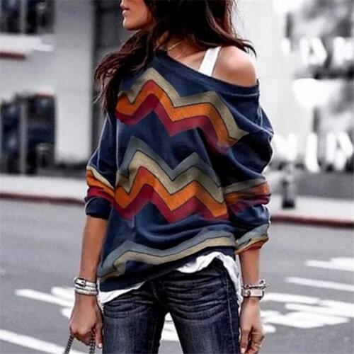 Dropped Shoulder Hoodie Cute Pullover Tunic Long Sleeve Harajuku Streetwear 3xl Sweatshirt Stripe Hoodies Women Poleron Sudadera