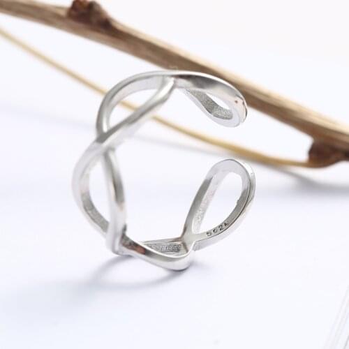 REETI High-quality 925 Sterling Silver Jewelry Personality Open RingSimple Style Ring