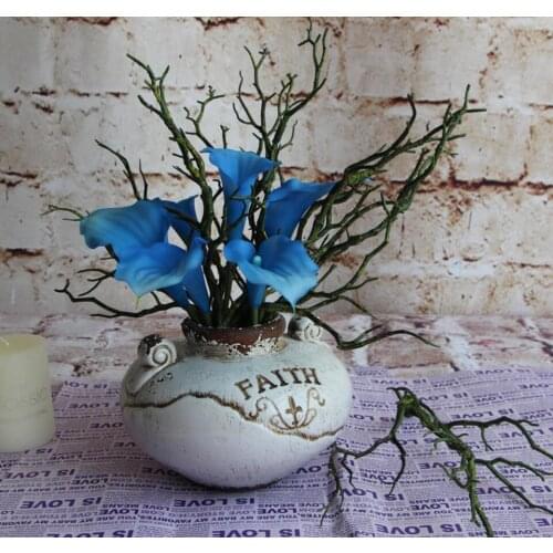10pcs White/Green/Blue Handmade Plastic Tree Dried Branch Branches For Wedding Party Home Hotel Venue Decoration