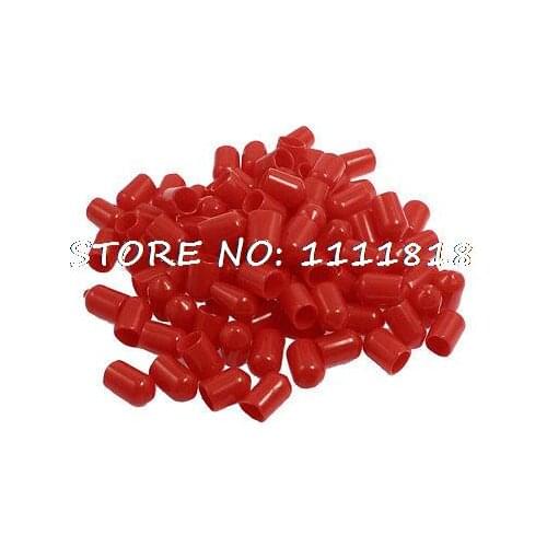 100 x 14mm High 8mm Inner Dia PVC Pipe Slip Cap End Cover Fitting