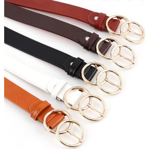 110cm Double Ring Pin Buckle Microfiber Belt Jeans Belts Camel Long Imitation Leather Solid Color Casual Adjustabl Female Women