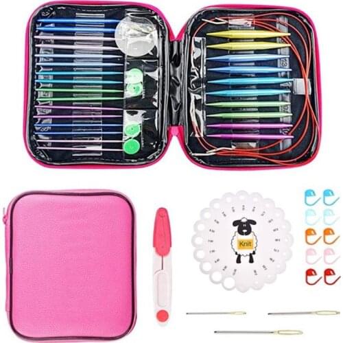 13pairs Aluminum Change Head Circular Knitting Needle Ring Set Practical Economy Hook Tool Sewing Woven Tools