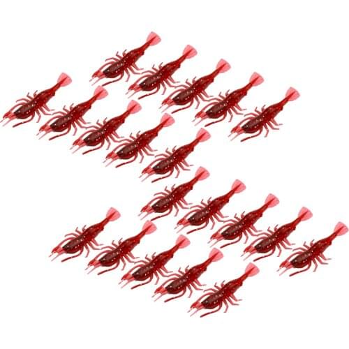 20x Artificial Shrimp Fishing Bait Prawn Lobster Lure Soft Worm Minnow Lure