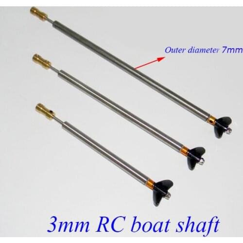 3mm RC Boat Shaft Set 100/150/200/250mm Motor Drive Shaft With Coupler Propeller Screw Drive Dog Spare Parts