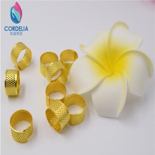 3 pcs 2016 new fashion gold cooper circular thimble as pin needle shield as cross stitch tool sewing accessories grip protector