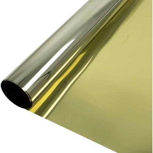 50cm wide Gold&Silver One Way Mirror Solar Tint Film Self Adhesive Sticker Decals Foils DIY Design Privacy Protector film
