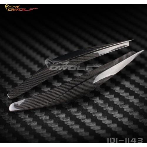 For Ford Fiesta 13-16 Carbon Fiber Lamp Eyebrow Accessories 2Pcs