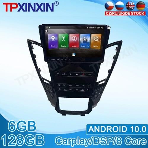 Android 10.0 For Cadillac CTS 2007 2008 -2012 Stereo Touch Screen DSP IPS Navigation 128GB Car Multimedia Radio Player Carplay