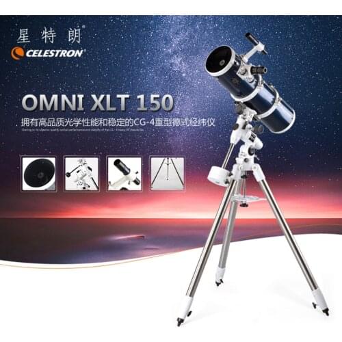 CELESTRON OMNI XLT 150 TELESCOPE Newtonian Reflector StarBright XLT coatings CG-4 Equatorial Heavy-duty Stainless Steel Tripod