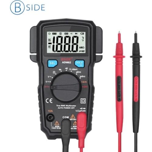 ADM62 Digital Multimeter True RMS Auto Range Dual Slot Voltmeter Ammeter Temperature Diode Resistance Tester Multimeter