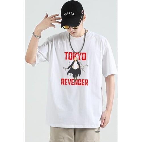 2021 Anime Tokyo Revengers Printed t shirts men Oversized Tops 100% Cotton Unisex graphic tees Streetwear woman tshirts