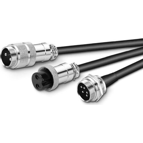 GX12 aviation connector plug double female connector male head 2 3 4 5 6 7-pin plug-in with line 1M20CM