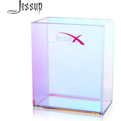 Jessup Makeup Brushes Storage Box Acrylic Organizer Cosmetics Holder Make-up Storage Container Tools