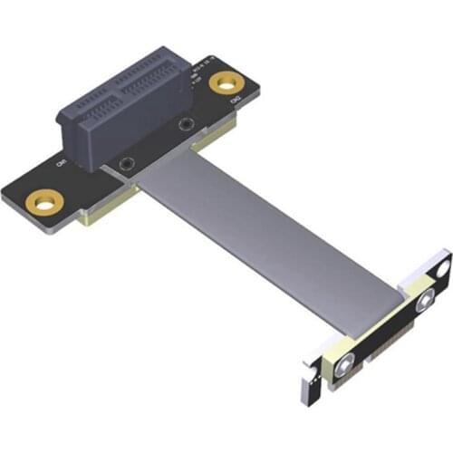 PCIE X1 Riser Cable Dual 90 Degree Right Angle PCIe 3.0 X1 to X1 Extension Cable 8Gbps PCI Express 1X Riser Card