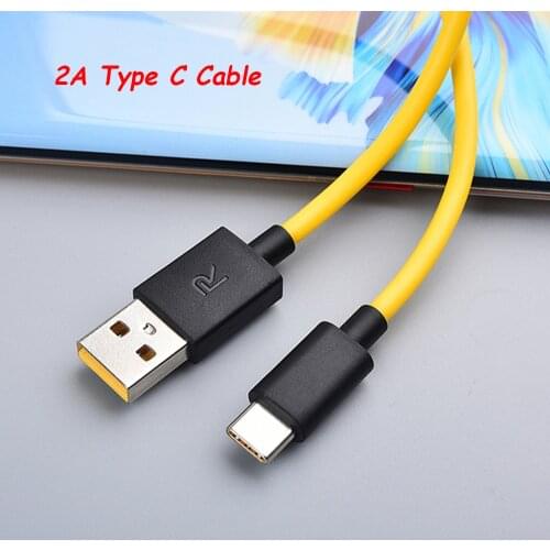 2A USB C Cable Fast Data Charger Mobile Phone Line For Realme X50 X7 Q2 X20 X2 6 7 Pro X50m V3 V5 X Q 7i Xiaomi OPPO One Plus