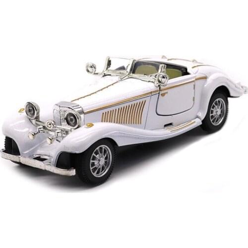 Diecast 1:28 New Simulation 500k Alloy Pull Back Classic Classic Car Model Decoration Children Toy Car Model Boys Toys