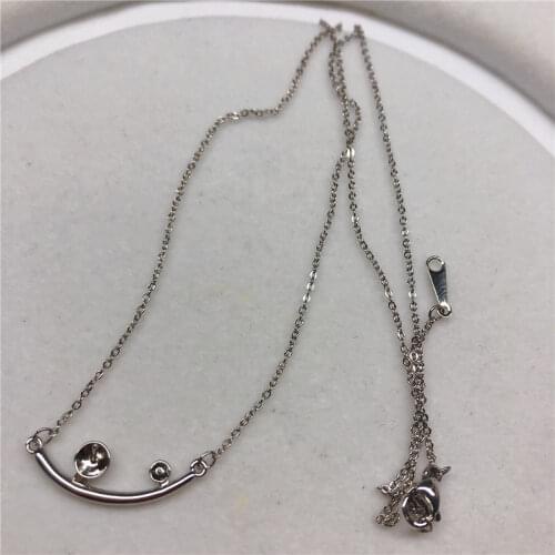 Cute Lovely Necklace Mountings Necklace Pendant Chain Findings Settings Jewelry Parts Fittings Charm Accessories for Pearls