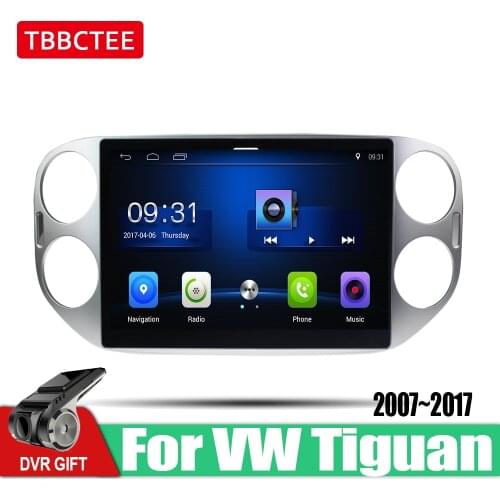 TBBCTEE Android Car 2 din multimedia GPS Navigation For Volkswagen VW Tiguan 2007~2017 vedio stereo Radio audio wifi video map