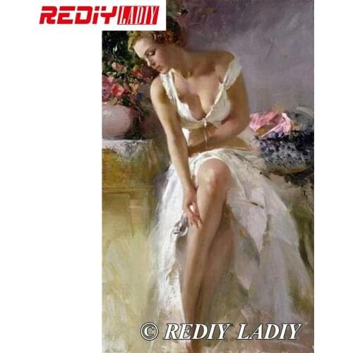 24.5x41cm 3D Accurate printed crystal beads embroidery kit Lady beadwork crafts needlework diy beads cross stitch APT638