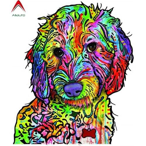 Aliauto Lovely Pet Dog Car Sticker Labrador Art Vinyl Decal for Automobiles Motorcycles Laptop Cup Fridge Decorative,13cm*13cm
