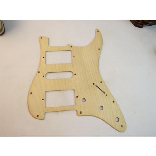 Unfinished hand made Ailanthus wood STRAT GUITAR HSH Pickguard#1633