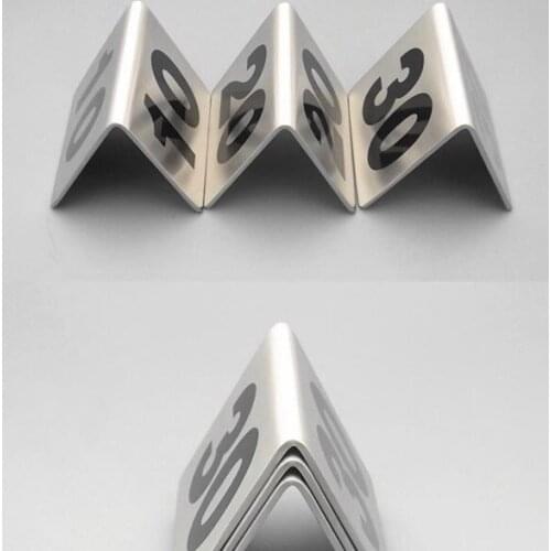 Number From1-69) Stainless Steel Table Number Table Plate Digital Restaurant Card--Square 5x5cm