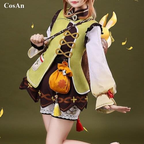 New Hot Game Genshin Impact Yaoyao Cosplay Costume Sweet Lovely Uniforms Female Activity Party Role Play Clothing S-XL
