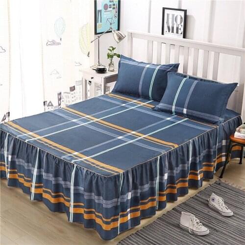 2020 Bed Sheet+ 2pcs Pillow covers Bedspread Bed Skirt Thickened Sheet Single Bed Dust Ruffle Flower Pattern Bed Cover Sheets