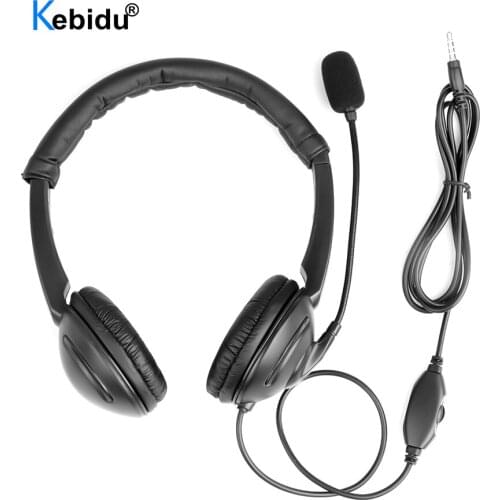3.5mm Wired Headphone Lightweight Earphone With Microphone Noise Canceling Computer Headset For Laptop PC School Children