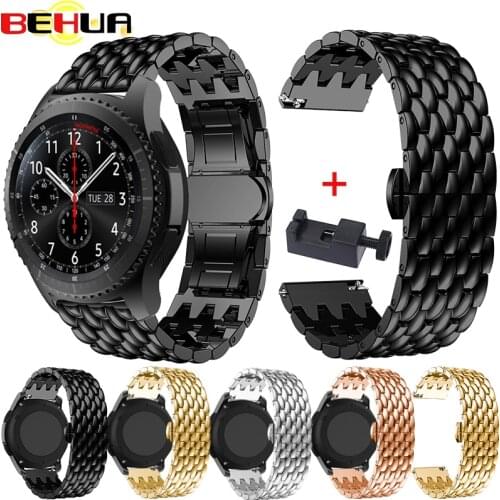 22mm watch band For Samsung Gear S3 Frontier Classic smart Watch Strap with Tool watchband for Galaxy Watch 46mm New Accessories