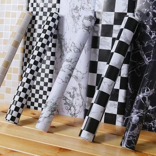 Grid self-adhesive wallpaper bathroom waterproof bedroom living room kitchen wall decals background wall renovation wall sticker