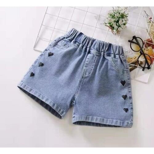 Kids Shorts for Girls Shorts Children Denim Short Pants Daisy Embroidery Fashion Jeans Summer Casual Short Pants 10 12 14 Years