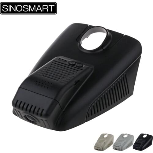 SINOSMART Wifi DVR for Mercedes Benz C200 14 15/GLC 260 15/E220 2018/C200L 180 Hidden Installation with App Dual Camera Optional