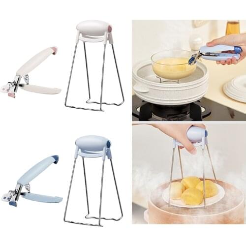 Stainless Steel Bowl Pot Pan Plate Dish Gripper Clip Pot Dish Lifter Foldable Bowl Clip Kitchen Tools