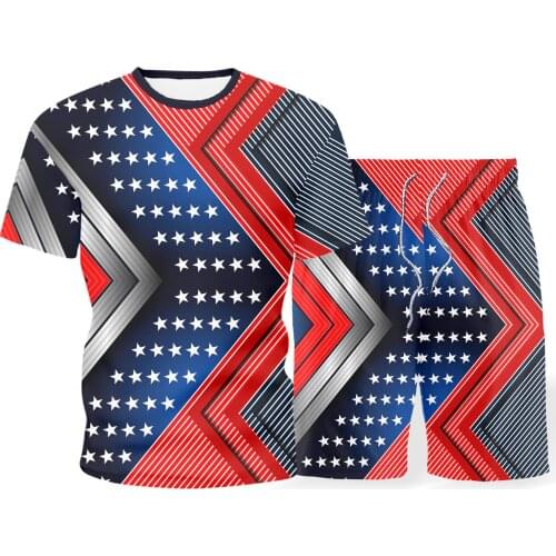 Summer Mens Sportswear Brand Suit Tracksuit Sportswear Casual Wear Men Suit T-shirt +Sports Shorts Quick dry Two-piece Mens