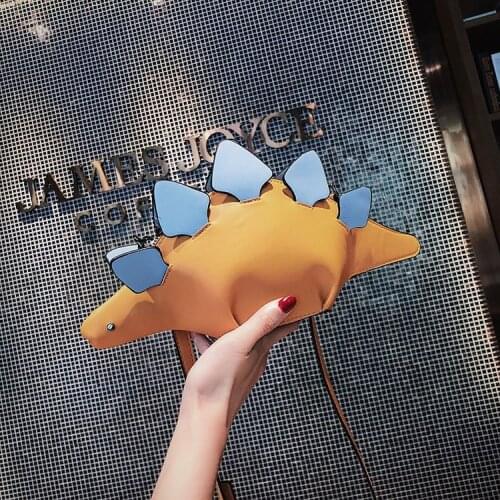 New creative cartoon 3D dinosaur shape shoulder bag children Messenger bag fashion cute ladies small bag