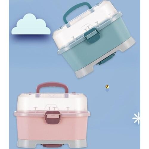 Baby Feeding Bottle Drying Rack Newborn Baby Nursing Bottle Storage Box Dustproof Tableware Cupboards Container