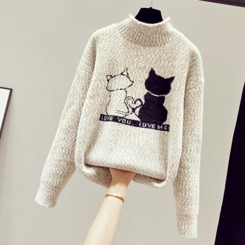 Ladies Fall/Winter Sweater Loose Outer Wear Pullover Thick Sweater Women Clothes SA234