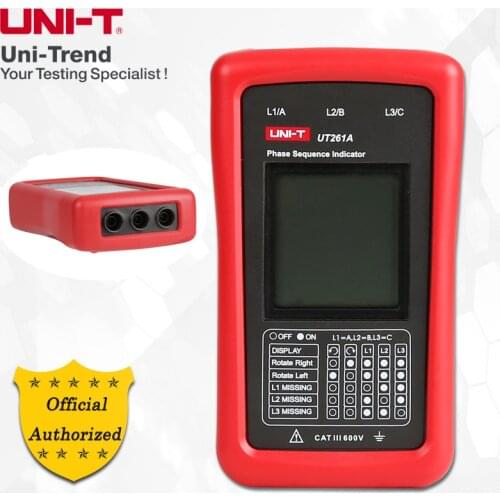 UNI-T UT261A Phase Sequence and Motor Rotation Indicatior ; phase sequence indication / phase loss indication