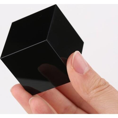 Factory Produce Customized Hand Carved Natural Black Obsidian Quartz Blank Crystal Cube Block
