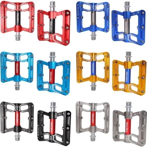 1 Pair Road Mountain Bike Non-slip Flat Pedals MTB Bicycle Cycling Accessories Aluminum Alloy 3 Sealed Bearings Pedals