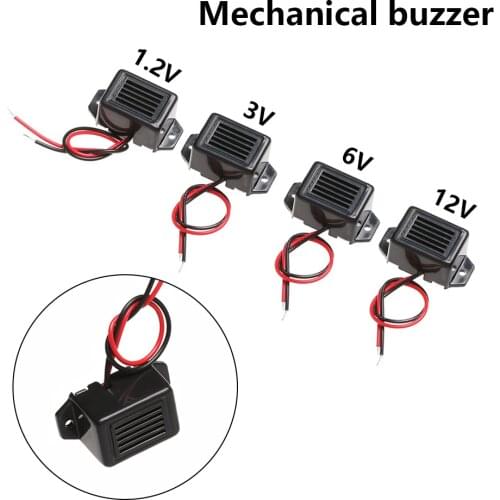 1Pcs Alarm Buzzer DC 1.2/3/6/12V 85dB Mini Electronic Alarm Buzzers Constant Tone 33.6x15x9mm Alarm Buzzer