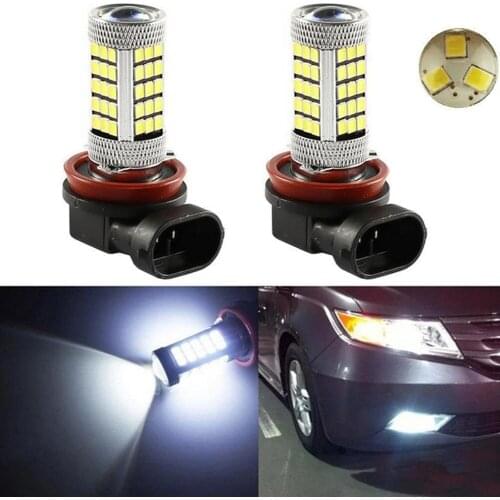 2Pcs H8 LED Car Fog Light Bulb 3030SMD Car Fog Lights 6000K Automotive Driving Running Lamp Automobiles Lamp Bulbs