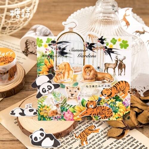 20pcs/1lot Decorative Adhesive Tapes Mysterious animal series Scrapbooking DIY Paper Japanese Stickers 2m