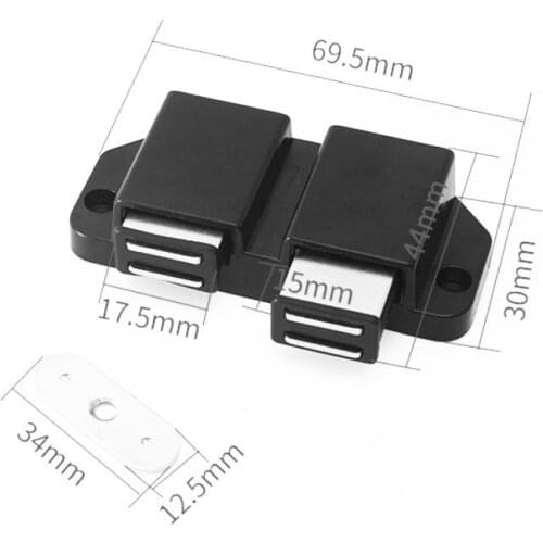 4pcs/Lot Double Magnetic Door Touch Catch Kitchen Cupboard Damper Buffers Cabinet Door Drawer Push Open Latch