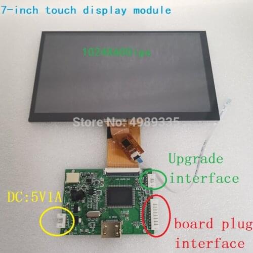 7 inch touch display module kit IIC6P capacitive 1024X600IPS full viewing angle LCD screen for Android Raspberry Pi