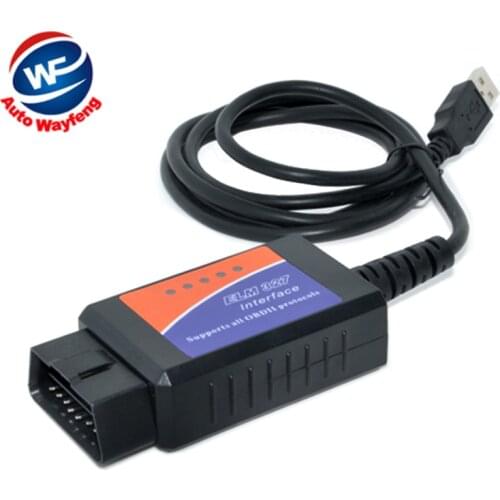 Top rated ELM327 Interface USB OBD2 Auto Scanner v1.5 OBDII OBD 2 II elm327 usb Super scanner best price top selling
